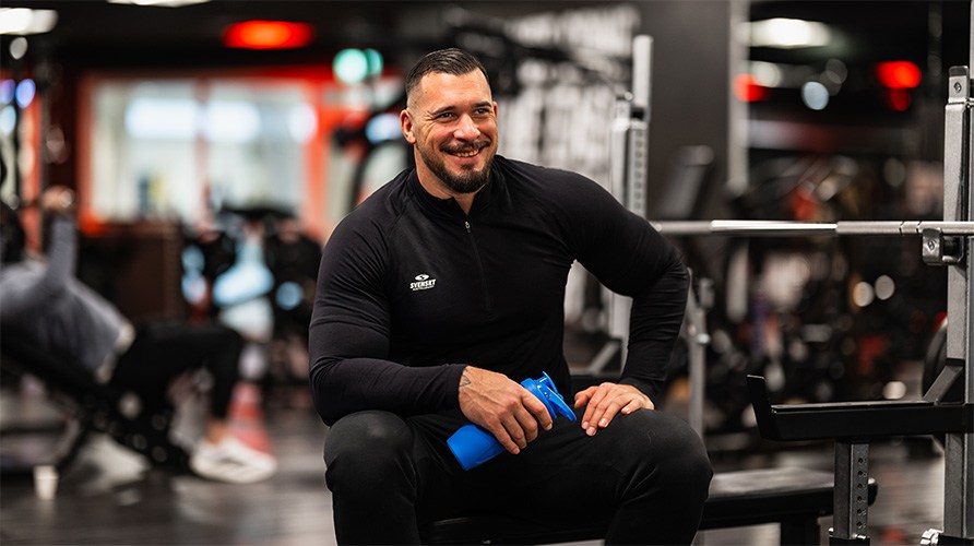 Portr�t i gymmilj� af den personlige tr�ner David Friberg. 